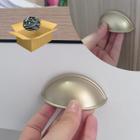 Kit de puxadores concha com 8 unidades dourado fosco para decoração de móveis em geral, cozinha sala quarto banheiro