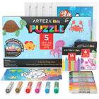 Kit de quebra-cabeça para colorir Arteza Kids 5 Sea Life Puzzles +3 anos