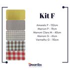 Kit de Retalhos de Xadrez de Poliester