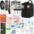 Kit de sobrevivência AmeInterest 174 unidades com kit de primeiros socorros e Molle Sys