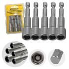 Kit de Soquetes Canhão Bomvink 1/4 Polegadas 65mm para Furadeira