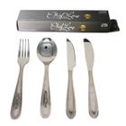 Kit de talheres garfo colher e facas Inox Chefe Line 48 unidades buffet mesa posta churrasco