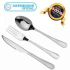 Kit de Talheres Inox para Restaurante Garfo Faca Colher 36 Peças gourmet