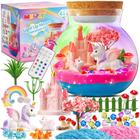 Kit de terrário Meijoy Light-Up Unicorn para meninas de 4 a 12 anos