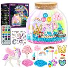 Kit de terrário Unicorn Light Up para crianças Crie um mundo fantástico de unicórnios Brinquedos de unicórnio para meninas, kits científicos, artes e ofícios para crianças, brinquedos para meninas a partir de 4 anos, presentes infantis - Ednzion