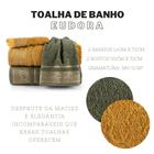 Kit de Toalhas 2 Banhos e 2 Rostos Eudora Ocre e Oliva - EFFRONTE - CASA COM AMOR