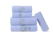 Kit de toalhas banho noblesse 5 peças bordado richelieu