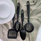 Kit de utensílios de cozinha pegadores 4 peças moderno - Filó Modas