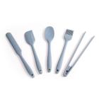 Kit de Utensílios de Silicone com 5 Peças Azul - Oikos