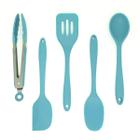 Kit de Utensílios de Silicone com 5 Peças Verde - Oikos