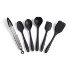 Kit De Utensílios De Silicone Com 6 Peças Preto - Oikos