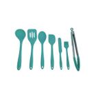 Kit De Utensílios De Silicone Com 7 Peças Verde Escuro Oikos