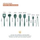 Kit De Utensílios De Silicone Com 8 Peças Vd Escuro - Oikos