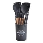 Kit de Utensílios Para Cozinha em Silicone e Bambu 12 Peças - MHR