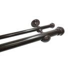Kit De Varão para Cortina 2m Duplo De 28mm E 19mm Marrom