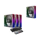 Kit De Ventilador Para Pc Argb De 120 Mm Teucer Prism S1 4 Pinos Pwm 3 Pinos 5v Rgb 12 Cm