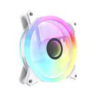 Kit de Ventilador RGB 120mm Aigo AF12 Double Halo - 4Pin PWM para Gabinete de Computador