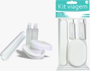Kit De Viagem Prático Porta Escova Saboneteira Shampoo E Condicionador