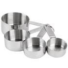 Kit De Xícaras Medidoras Culinária Inox Premium 4 Peças