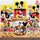 Kit Decoração de Festa Aniversário Bolo Topper Mickey Mouse Qfestança -78 Itens