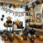 Kit Decoração Ouro Prata Aniversário Balões Festas 56 Itens - Festas & Decor