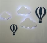 kit Decoração quarto Infantil e bebê com Led nas 3 nuvens e sem Led nos 2 Balões