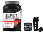 Kit definição: whey isolate definition 900 g body action + creatina turbo 150 g black skul