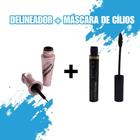 Kit Delineador Líquido Queen Febella Secagem Rápida+ Máscara Para Cílios Super Volume