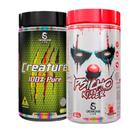 Kit demons lab: pré treino psicho killer 294g + creatina creature 300g