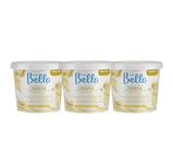 Kit Depil Bella Cera Depilatória Cremosa Para Micro-Ondas Chocolate Branco 3 Potes De 100g Cada