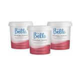 Kit Depil Bella Parafina Térmica Hidratante Pêssego Com Coco 3 Potes De 350g Cada