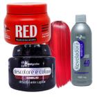 Kit Descolore E Colore Vermelho Red 1 Pó 1 Ox 1 Matizador