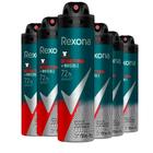 Kit Desodorante Aerosol Rexona Antibacterial+Invisible Men 150ml - 6 Unidades