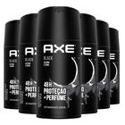 Kit Desodorante Antitranspirante Aerosol Axe Black 90g - 6 unidades