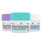 Kit Desodorante Creme Antitranspirante Herbíssimo 55G Lavanda, Neutro e Talco - 3 unidades