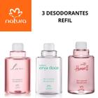 Kit desodorante natura refil sortidos -3 unidades