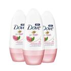 Kit Desodorante Roll On Dove Romã 50ml - 3 unidades