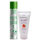 Kit Desodorante Sedução Sinta-se (verde) + K-LUBY Gel Corporal Umectante Beijável Morango - Dokmos / Rosa Selvagem