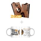 Kit Devocional Café Com Deus Pai Junior Rostirola Edição 2025 + Caneca Personalizada Lançamento