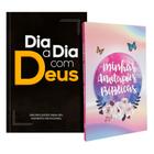 Kit Devocional Dia a Dia com Deus + Caderno Anotações Borboleta