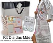 Kit Dia das Mães Robe Roupão + Porta Retrato + Sacola Kimono