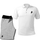 Kit Dibre Camiseta Gola Polo e Bermuda Moletom Plus Size Casual Confortável TropiCaos