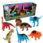 Kit Dinossauros de brinquedo com 6 modelos diferentes Rex Triceratops Braquiossauro