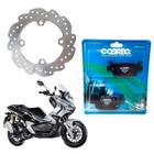 Kit disco freio honda adv 150 traseiro + pastilha