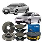 Kit Disco Freio Ventilado Pastilha Focus Sedan 2000 Á 2008