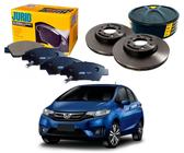 Kit disco pastilha freio dianteiro honda fit 1.5 2015 a 2017