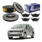 Kit Disco Pastilha Freio Dianteiro Polo Sedan 1.6 2012 A 2014