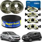 Kit Disco Pastilha Freio Fiat Mobi, Mobi Way Argo 1.0 2016 2017 2018 2019 2020 2021 - HIpper Freios + Cobreq