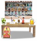 Kit Display de chão totens Boteco 6 Pçs + Painel 150x100cm - x4adesivos