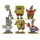 Kit Display De Mesa 6 Peças Para Festa Bob Esponja Mdf